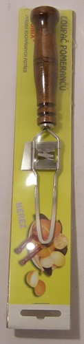 Orange peeler wood handle - peeler, s/s